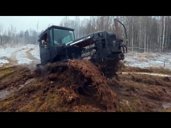 Сломался ДТ75 на японском V8... Пополам!
