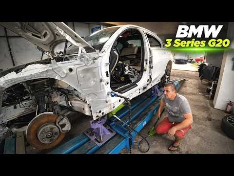 BMW 3 Series G20. День ремонта первый! Стойка, двери, зазоры. BMW 3 Series G20. День ремонта первый! Стойка, двери, зазоры.