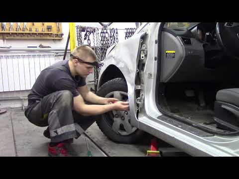 Хёндай Аванте, боковой удар. Body repair after an accident. Хёндай Аванте, боковой удар. Body repair after an accident.