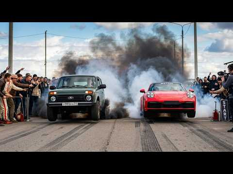 Прыгающая НИВА наказывает МАЖОРОВ! ТУРБО НИВА 500 сил vs PORSCHE 911 Прыгающая НИВА наказывает МАЖОРОВ! ТУРБО НИВА 500 сил vs PORSCHE 911