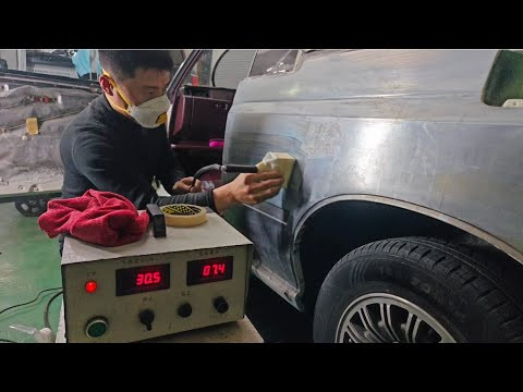 Toyota Crown 1980 Wing maintenance Ремонт крыла