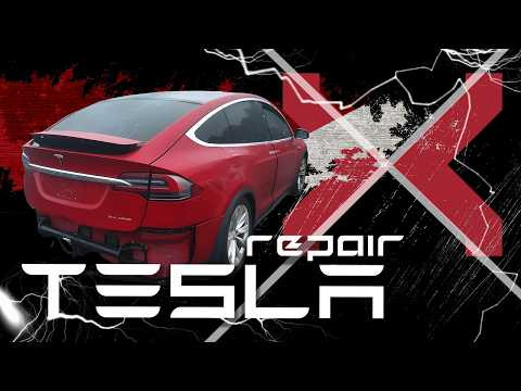 Repairing Tesla Model X Aluminum Quarter Panel! Ремонт алюминиевого крыла Tesla Model X! Repairing Tesla Model X Aluminum Quarter Panel! Ремонт алюминиевого крыла Tesla Model X!
