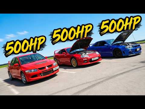 Японские ЛЕГЕНДЫ. NISSAN GTR R34 vs TOYOTA SUPRA vs MITSUBISHI LANCER EVOLUTION. MAZDA RX8 850л.с. Японские ЛЕГЕНДЫ. NISSAN GTR R34 vs TOYOTA SUPRA vs MITSUBISHI LANCER EVOLUTION. MAZDA RX8 850л.с.