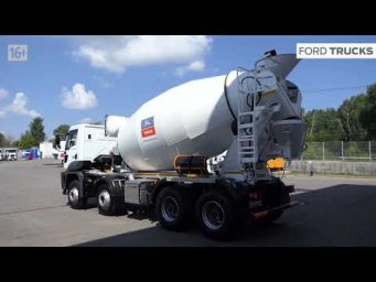 Ford бетоносмеситель 8Х4 с усиленными мостами/Ford 8&times;4 Concrete Mixer Truck with Heavy-Duty Axles.