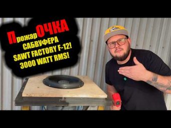 прожарОЧКА САБВУФЕРА SWAT FACTORY F-12! 3000 WATT RMS!