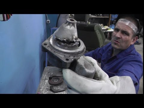 ТИГ сварка.  Рукожопный ремонт передней крышки стартера.