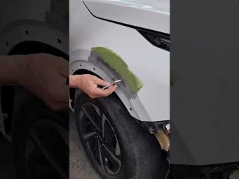 Рихтовка крыла КИА, подго овка к покраске #покраскаавто #automobile #paintcars