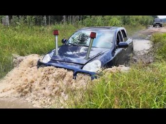 Porsche Cayenne на гусеницах против УАЗа и Багги