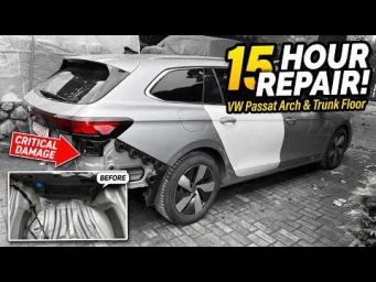 VW Passat Rear Arch & Trunk Floor Repair. Ремонт арки и пола багажника Volkswagen Passat