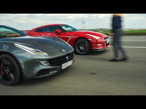 NISSAN GT-R vs FERRARI FF vs LANCER EVO X NISSAN GT-R vs FERRARI FF vs LANCER EVO X