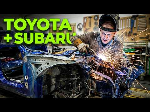 Из Субару сделаем Тойоту. Body repair after an accident.